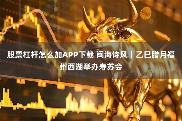 股票杠杆怎么加APP下载 闽海诗风丨乙巳腊月福州西湖举办寿苏会